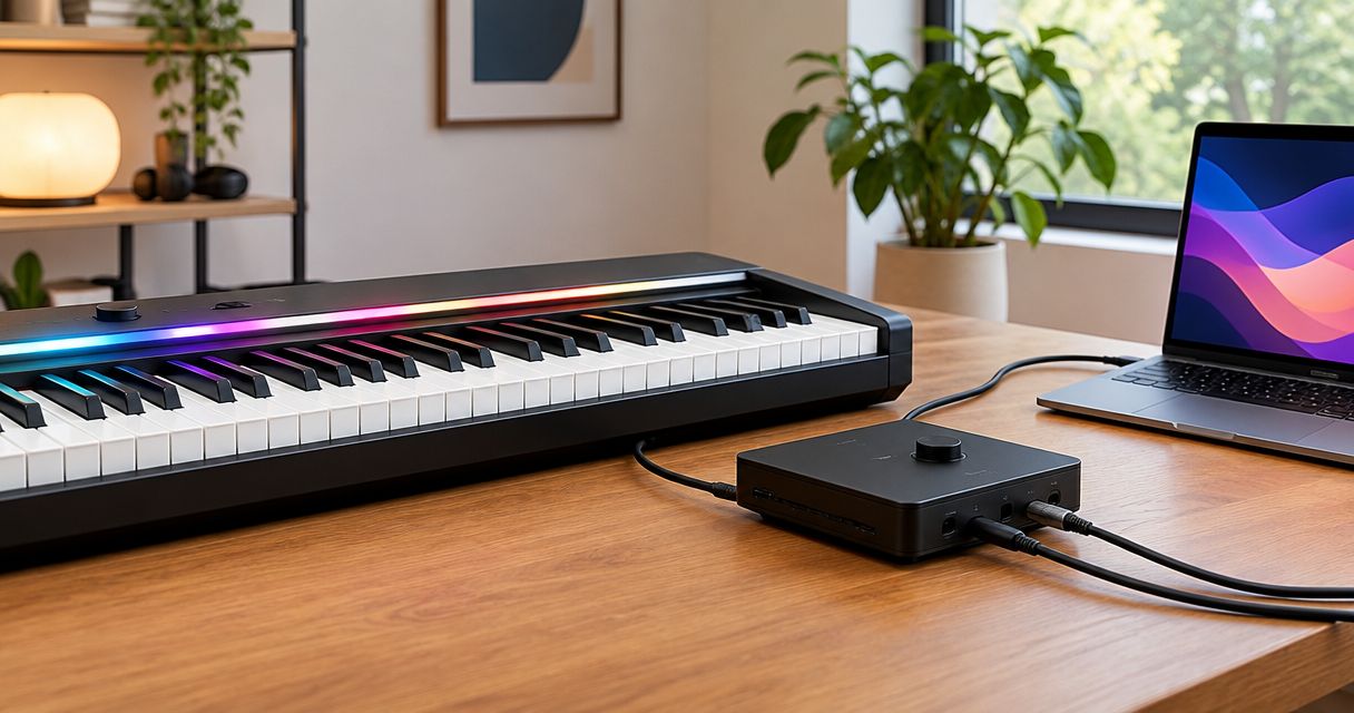 How to connect Piano LED Plus to a Donner DEP-1S keyboard
