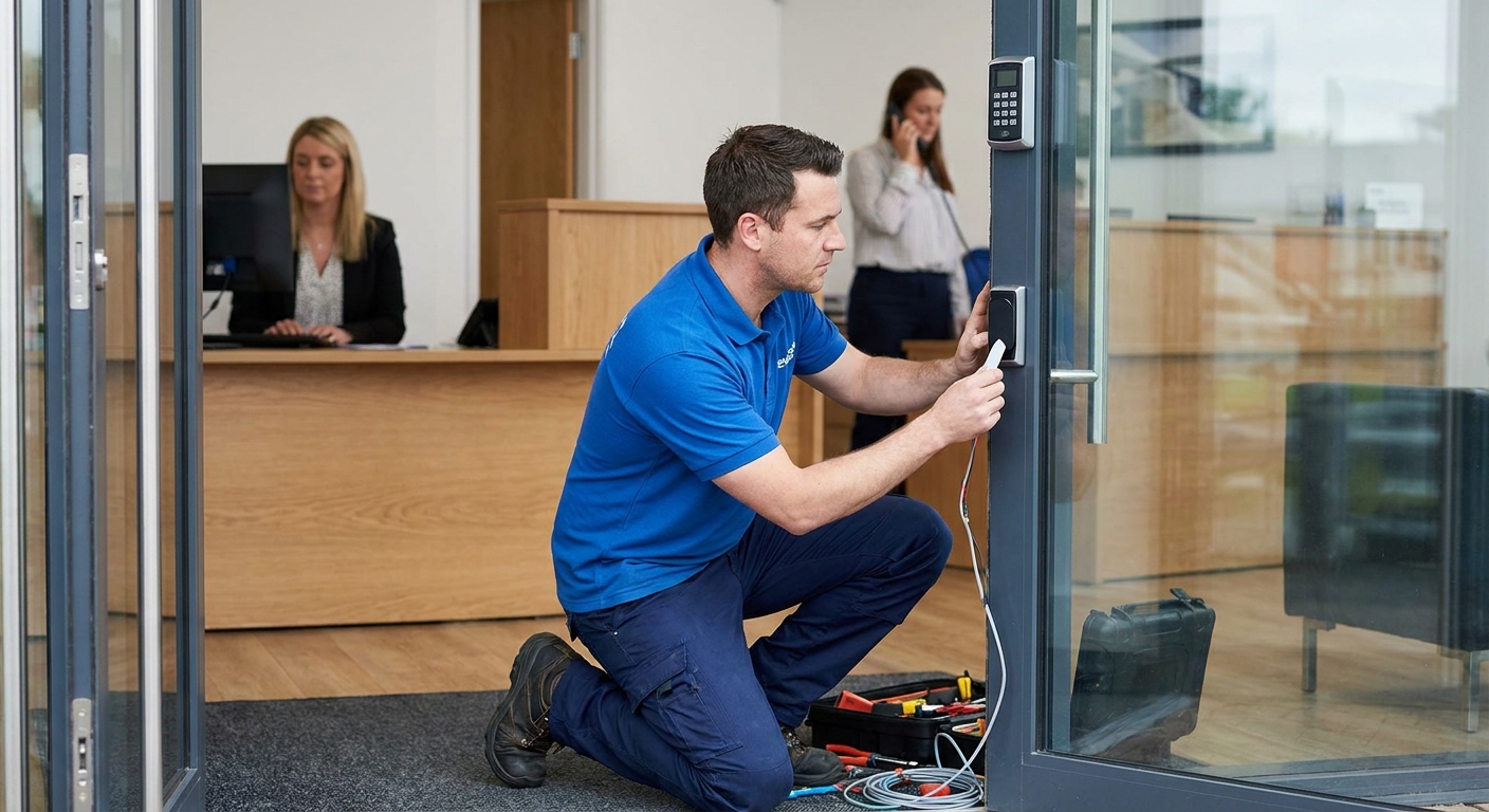 Access control installation for small business offices