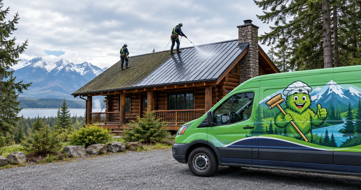 Roof cleaning for Talkeetna cabin properties