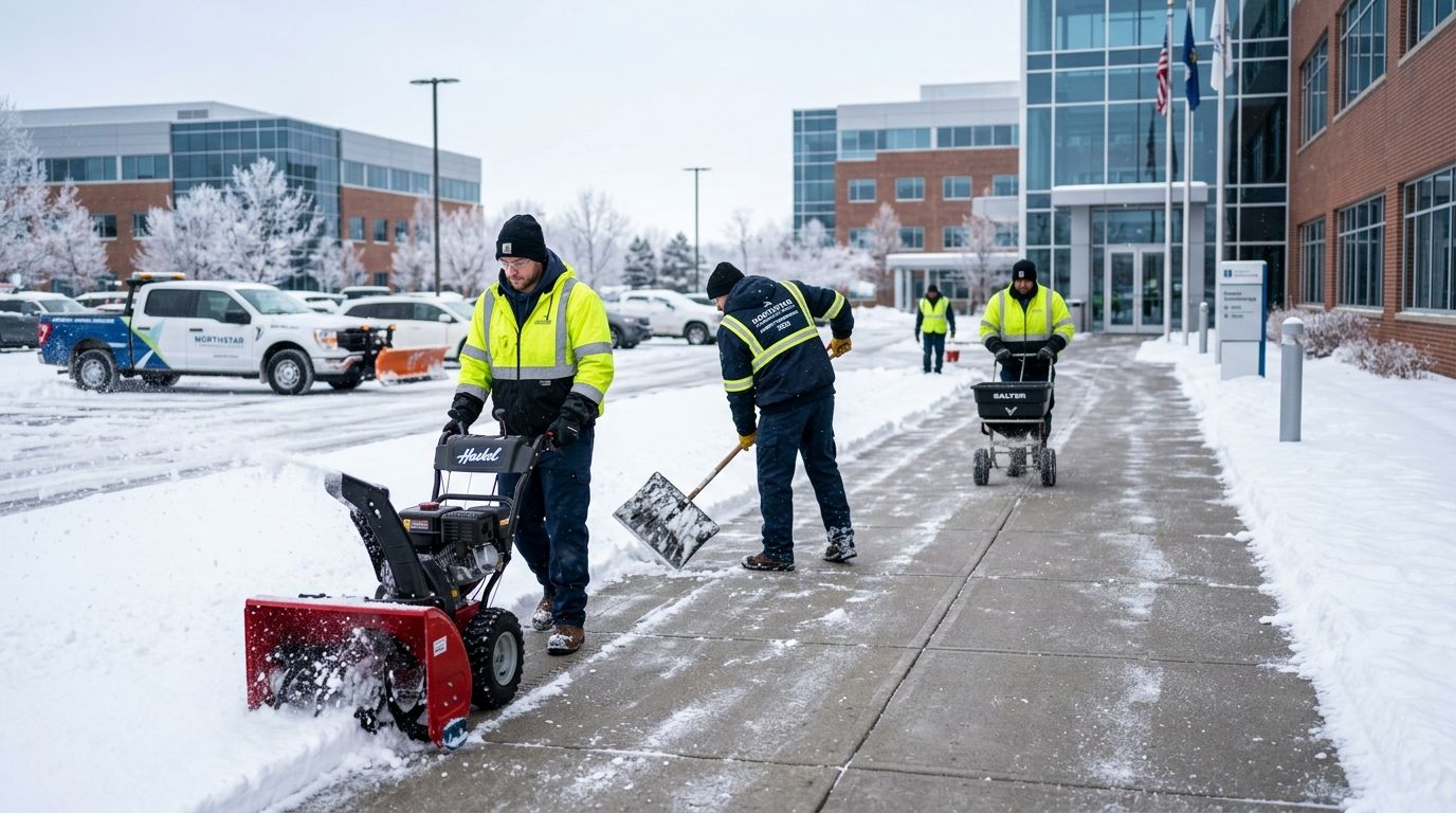 Best sidewalk snow clearing crews for commercial properties 2026