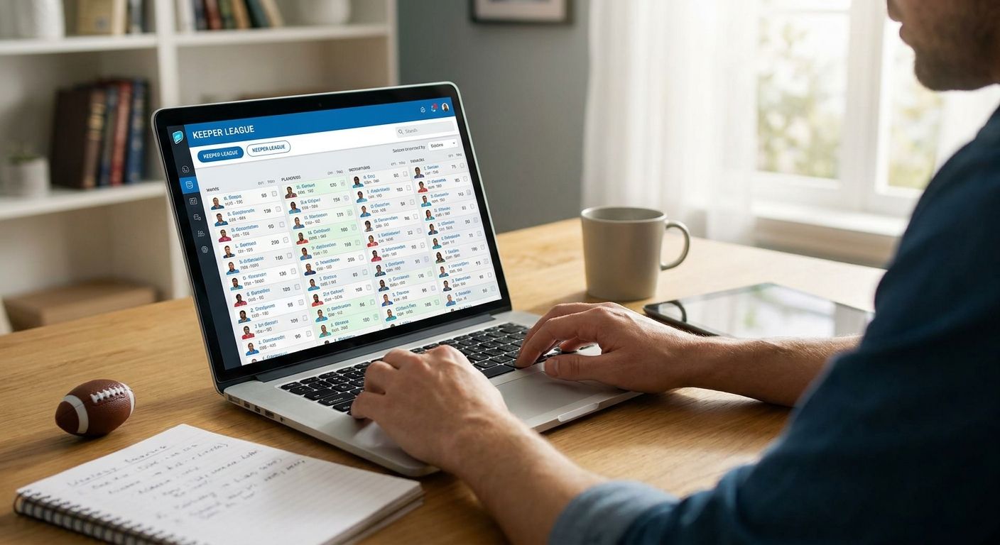 Fantasy football draft tool for keeper leagues