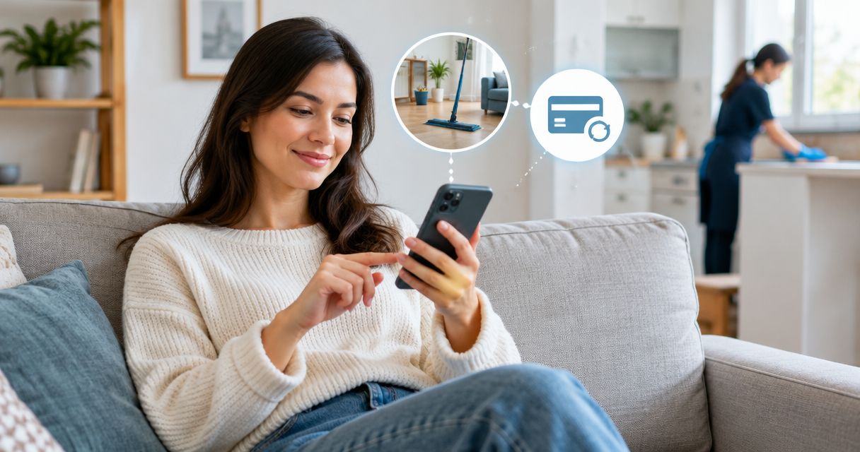 Automatically set up autopay for recurring house cleaning