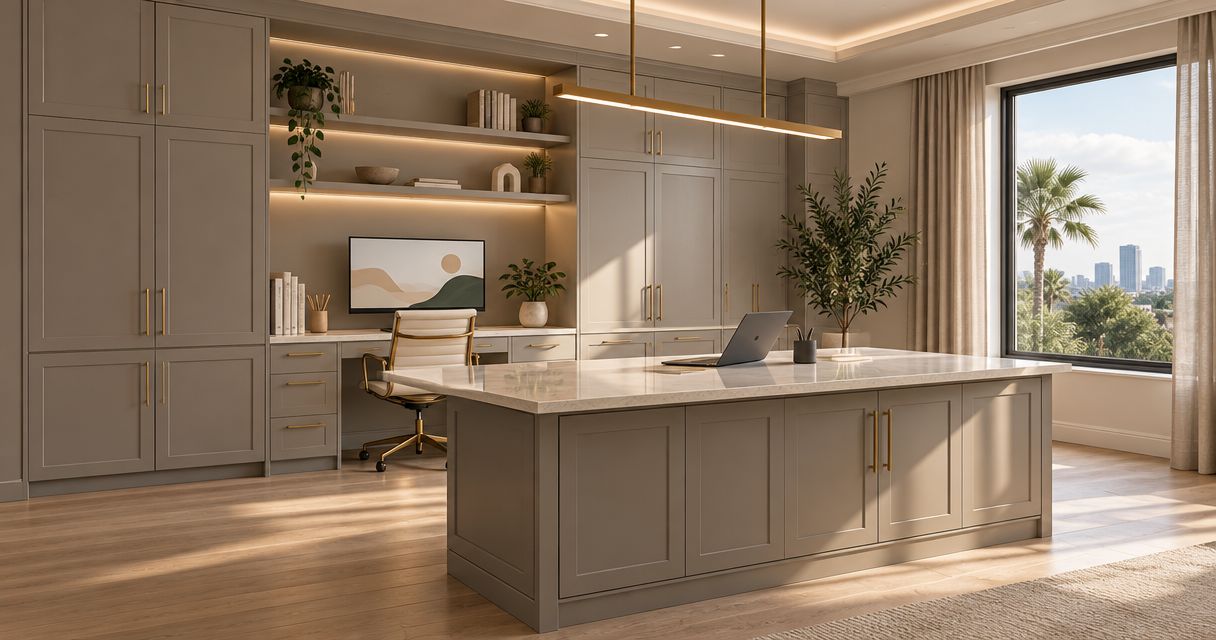 How do you plan custom home office cabinets in Orlando?
