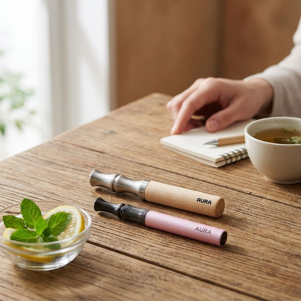 Flavored air devices for quitting vaping