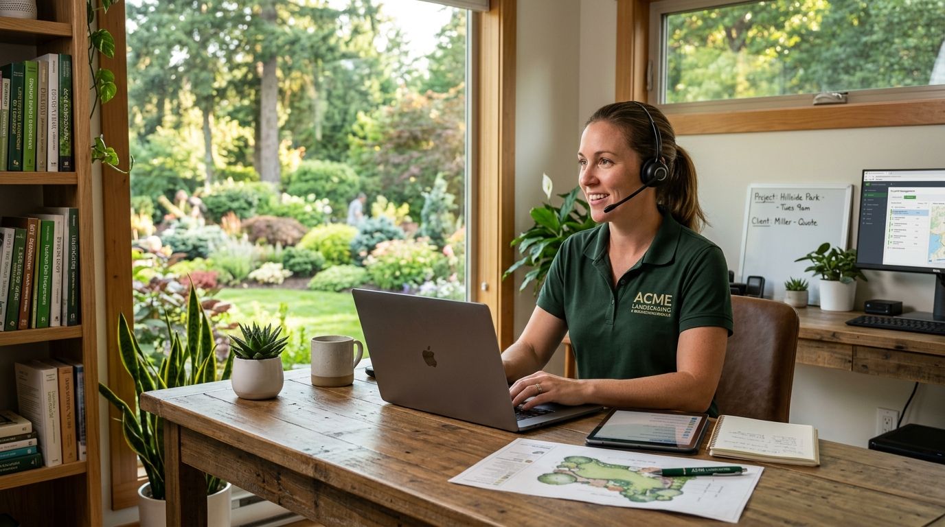Virtual office for landscaping and grounds maintenance businesses