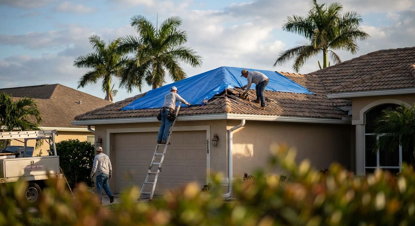 Emergency roof repair in Cape Coral