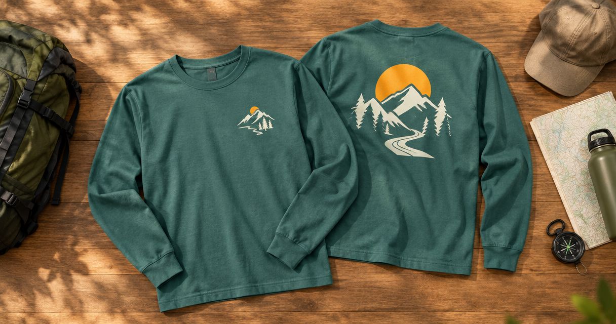 Custom long-sleeve shirts for outdoor event crews
