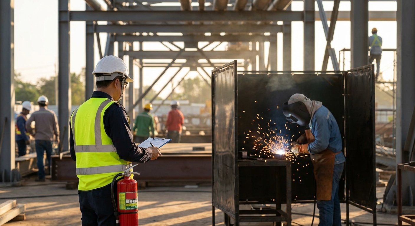 Fire watch staffing for hot work permits