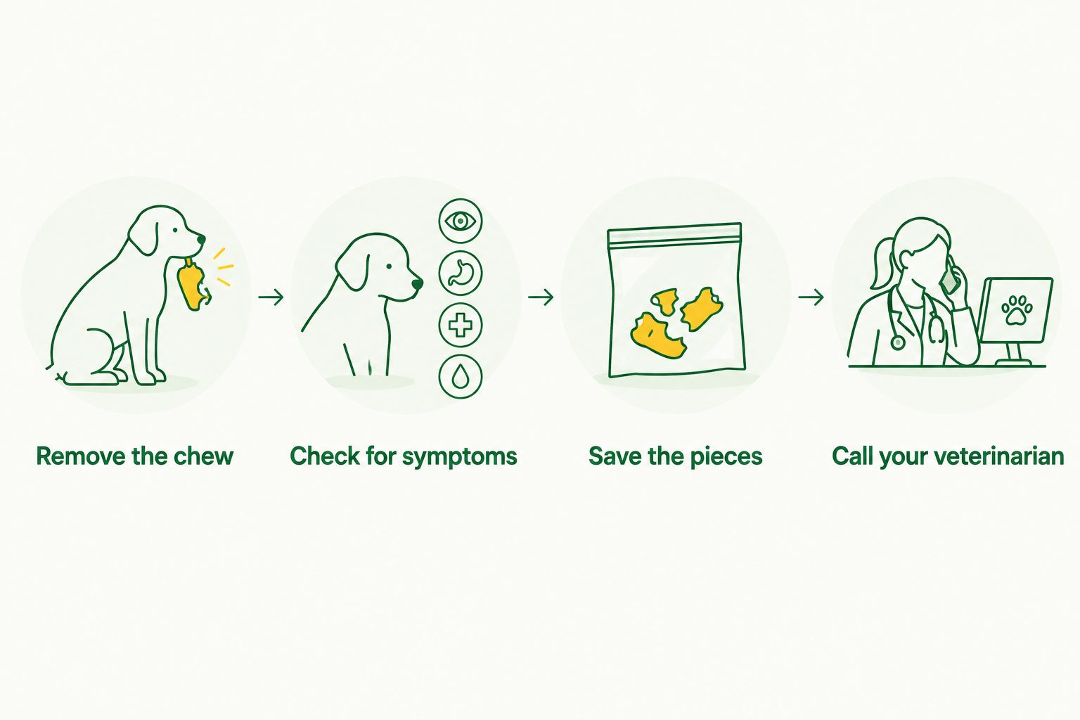 Steps to follow after discovering a cracked deer antler chew