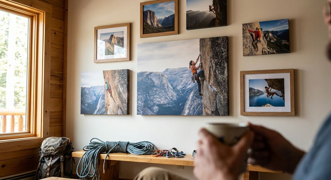 Wall art for climbers and adventure sports fans