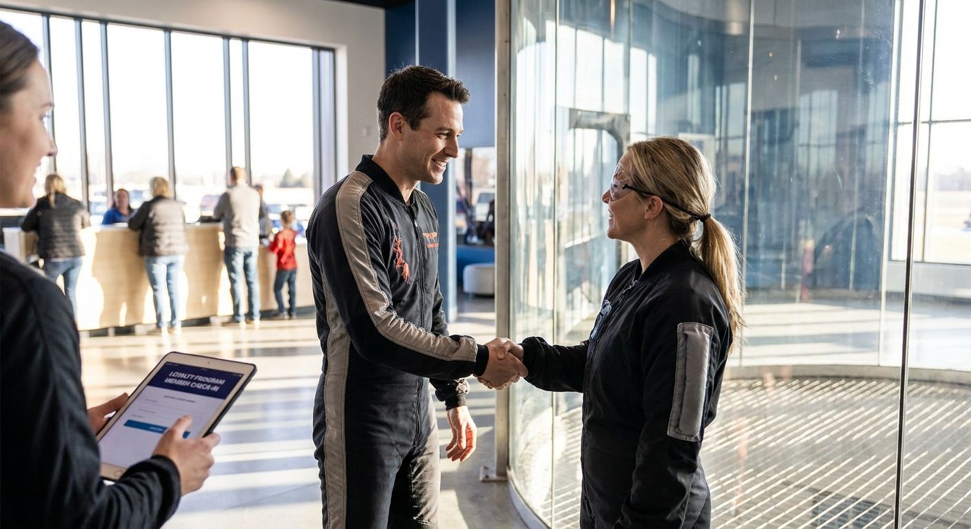 Retention marketing for indoor skydiving centres