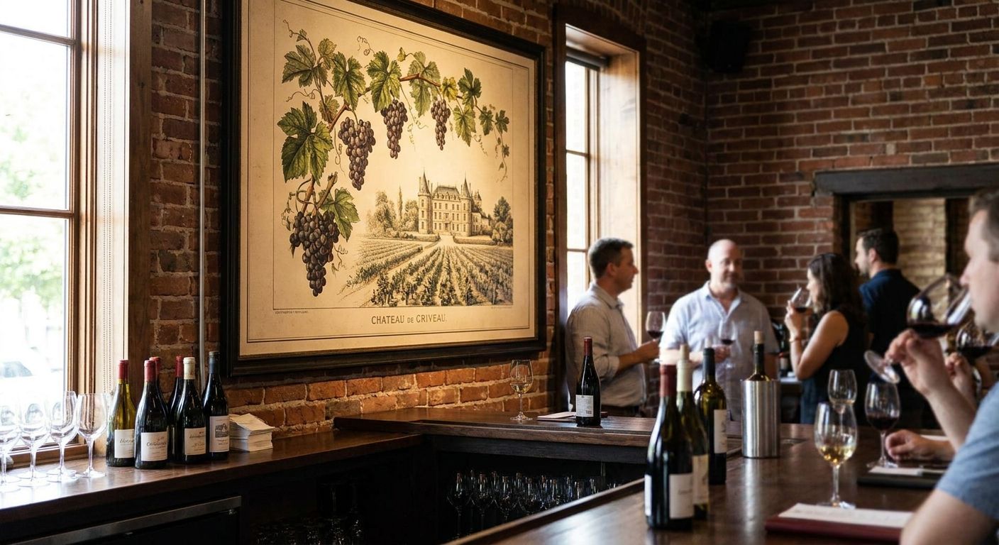Wall art for wine bars and tasting rooms