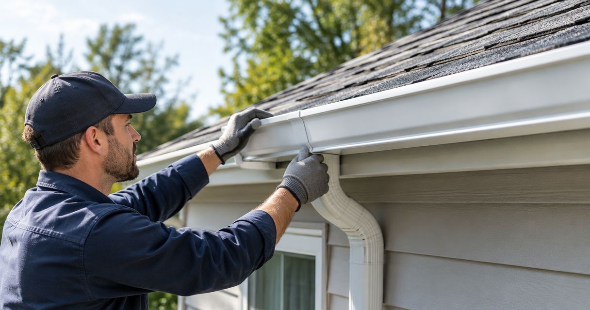 How are downspouts planned with seamless gutter installation?