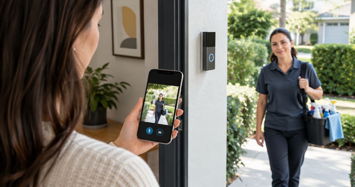 How to connect a Ring doorbell to verify your cleaner's arrival