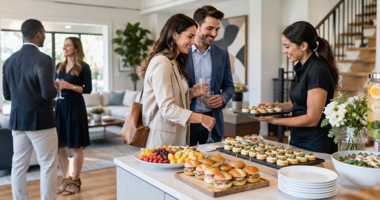 Real estate open-house catering: guest-flow checklist