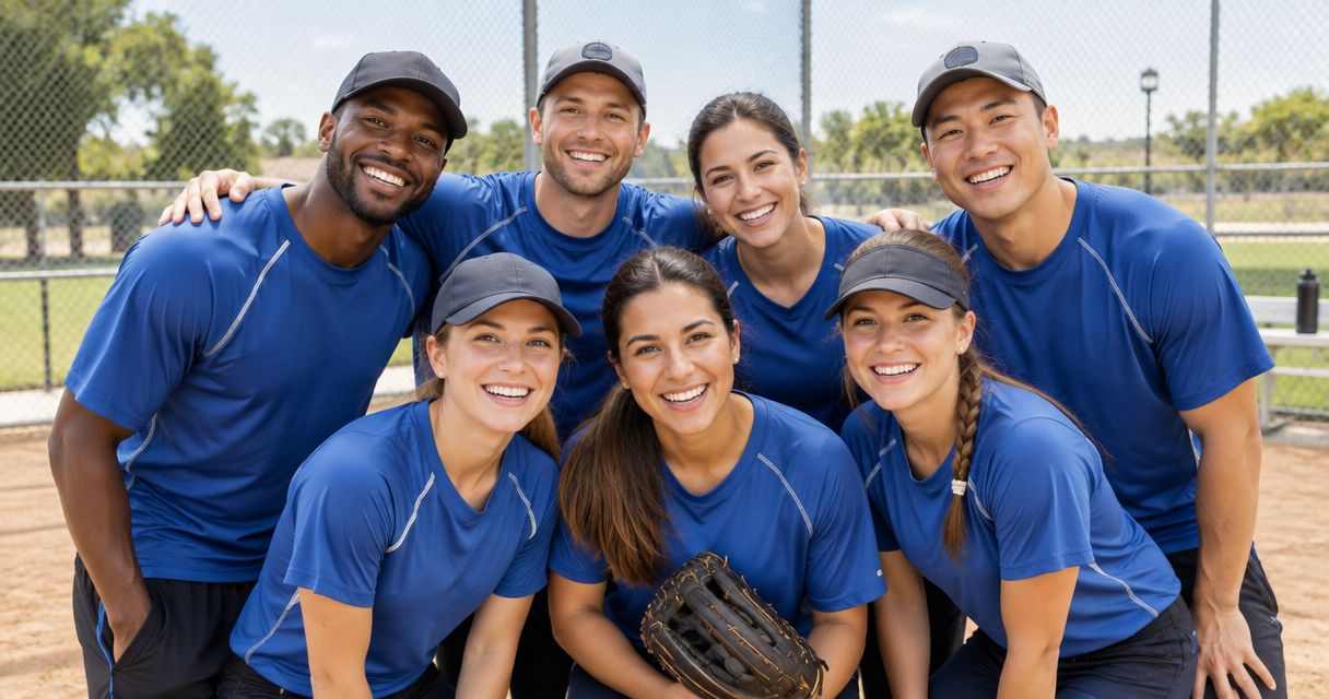Team photo galleries for corporate softball and rec leagues