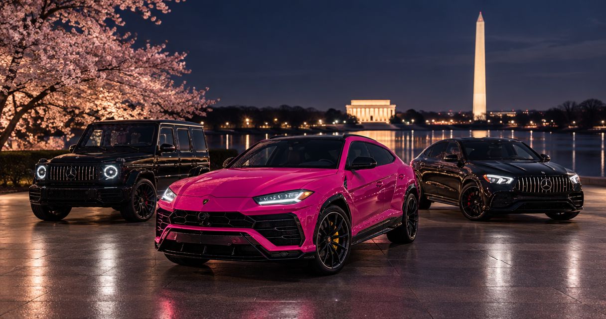 Luxury car rental in DC for anniversary celebrations