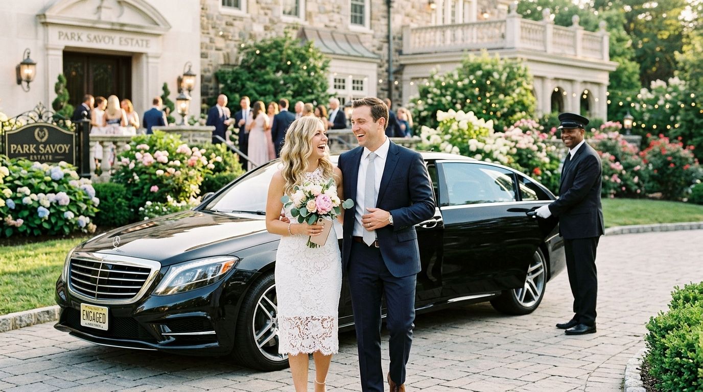 Car service for engagement party and bridal shower celebrations