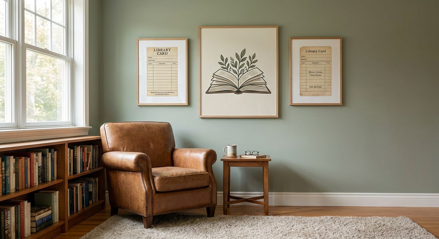 Wall art for book lovers and home libraries
