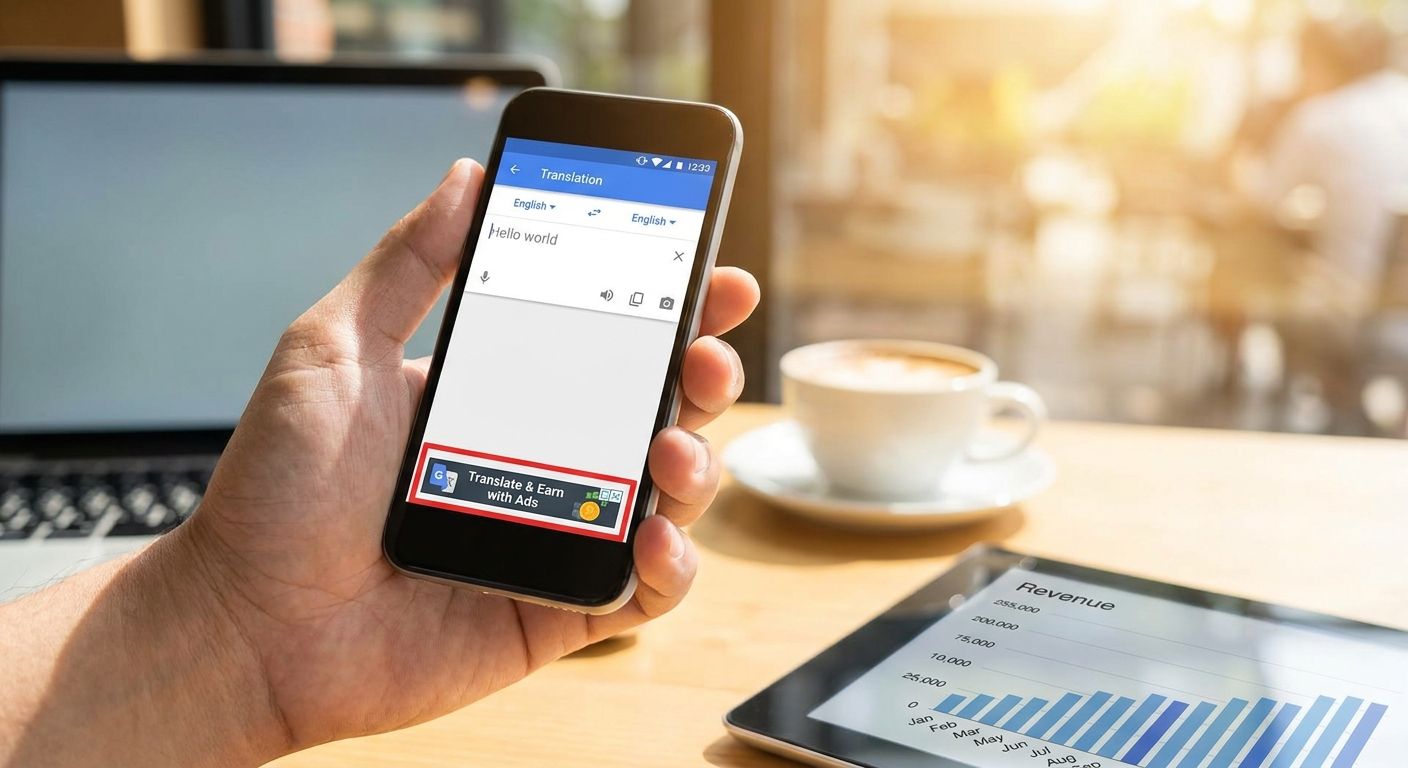 Ad monetization for AI translation assistant apps