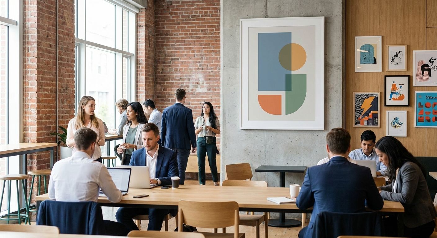 Wall art for co-working spaces