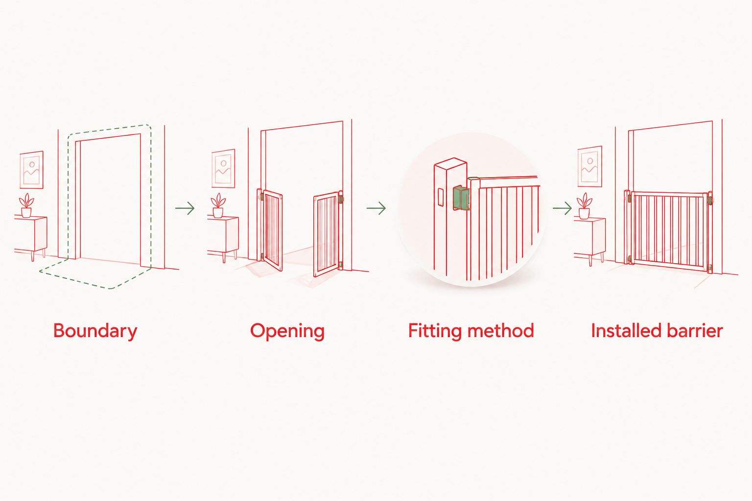 Four checks for choosing a gate: boundary, opening, fitting method and installed barrier