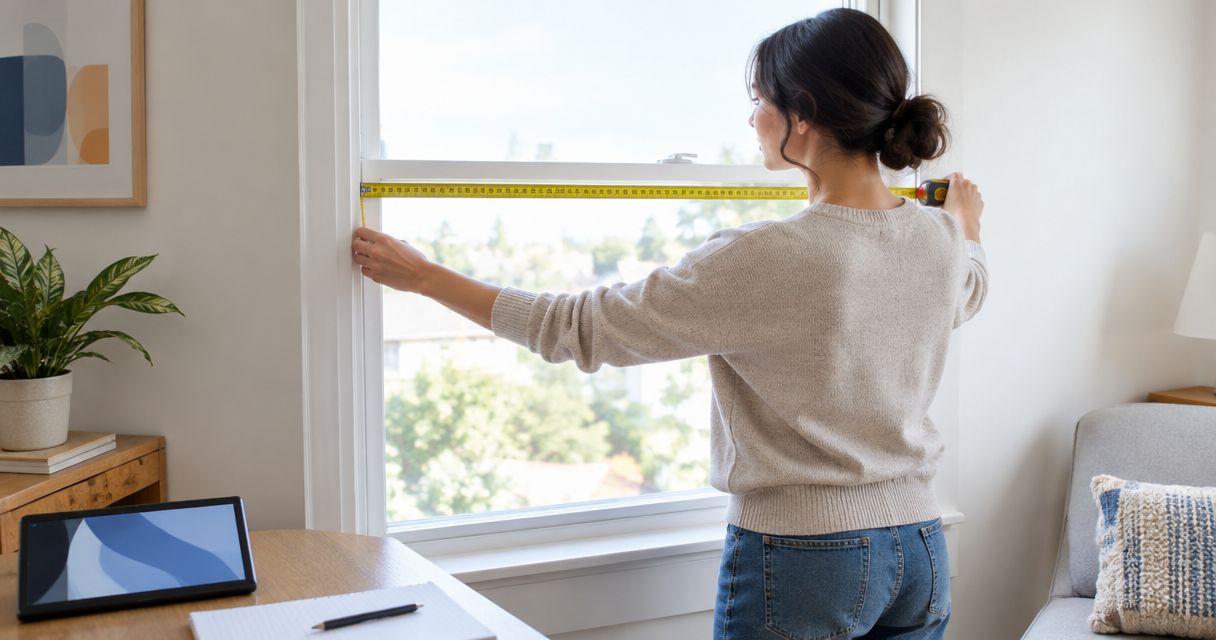 How do you measure windows for custom blinds?