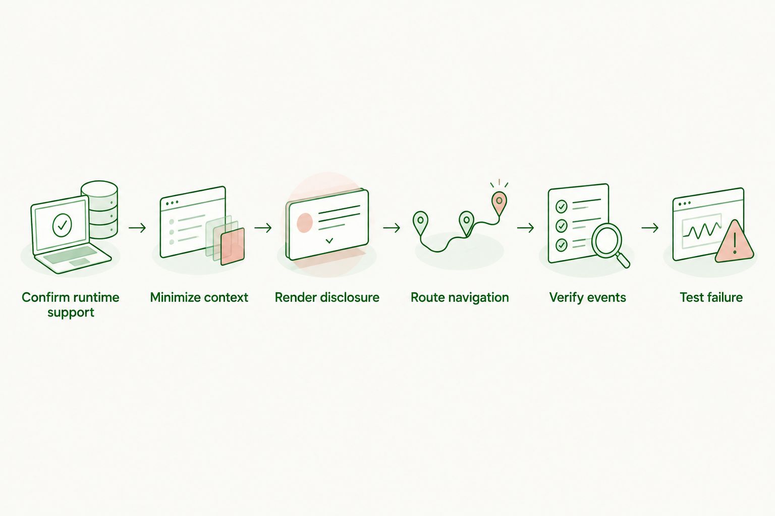Six integration steps from confirming runtime support to testing failure behavior