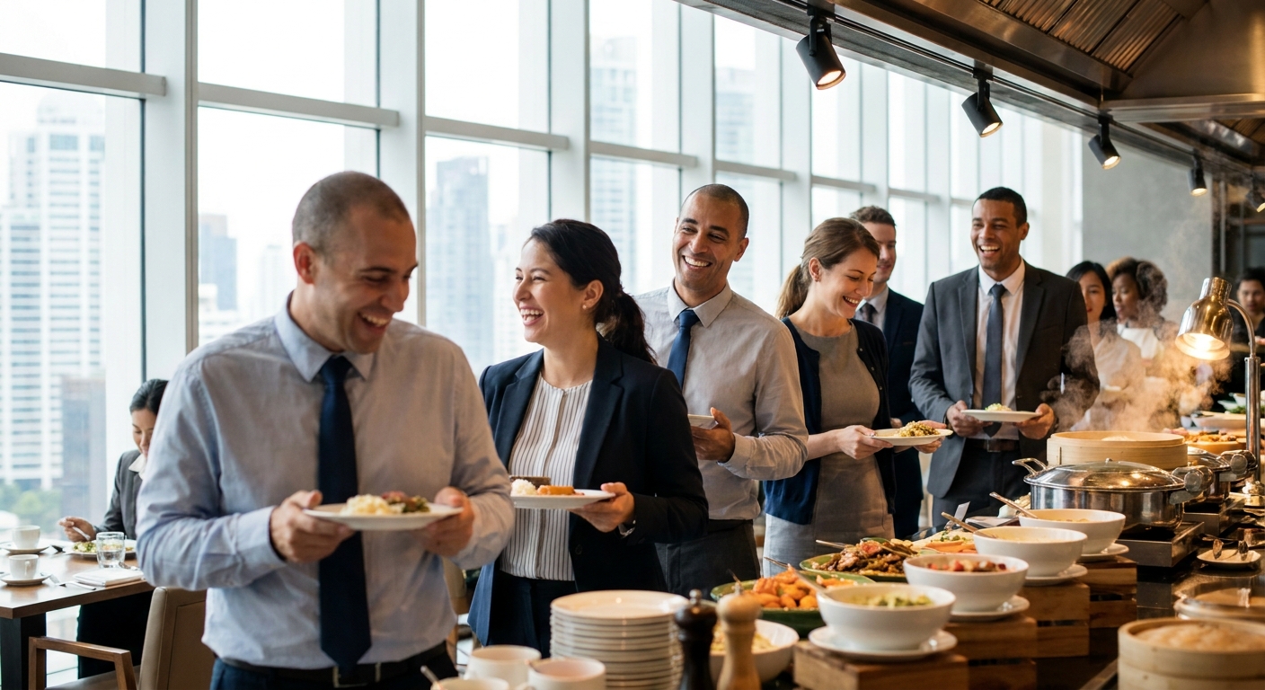 Best buffet lunch deals for office workers Bangkok