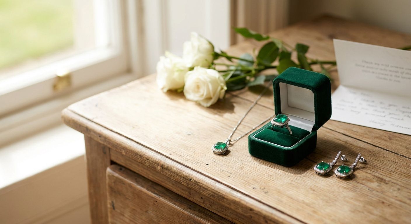 Emerald jewelry for anniversary gifts