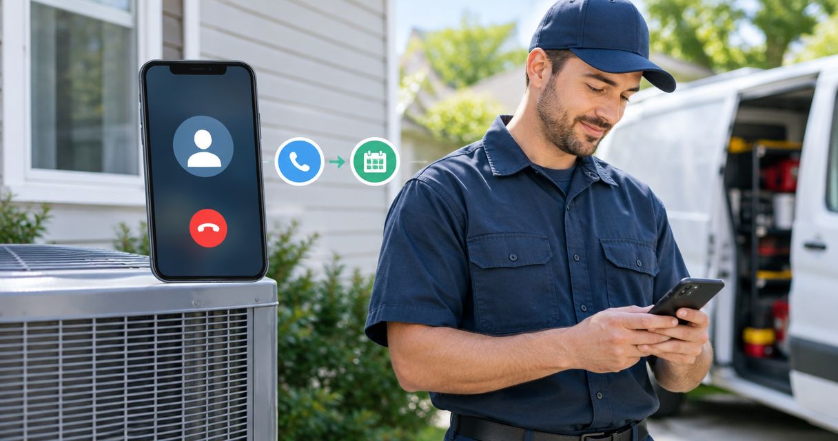 Automatically book HVAC jobs after missed Google Profile calls