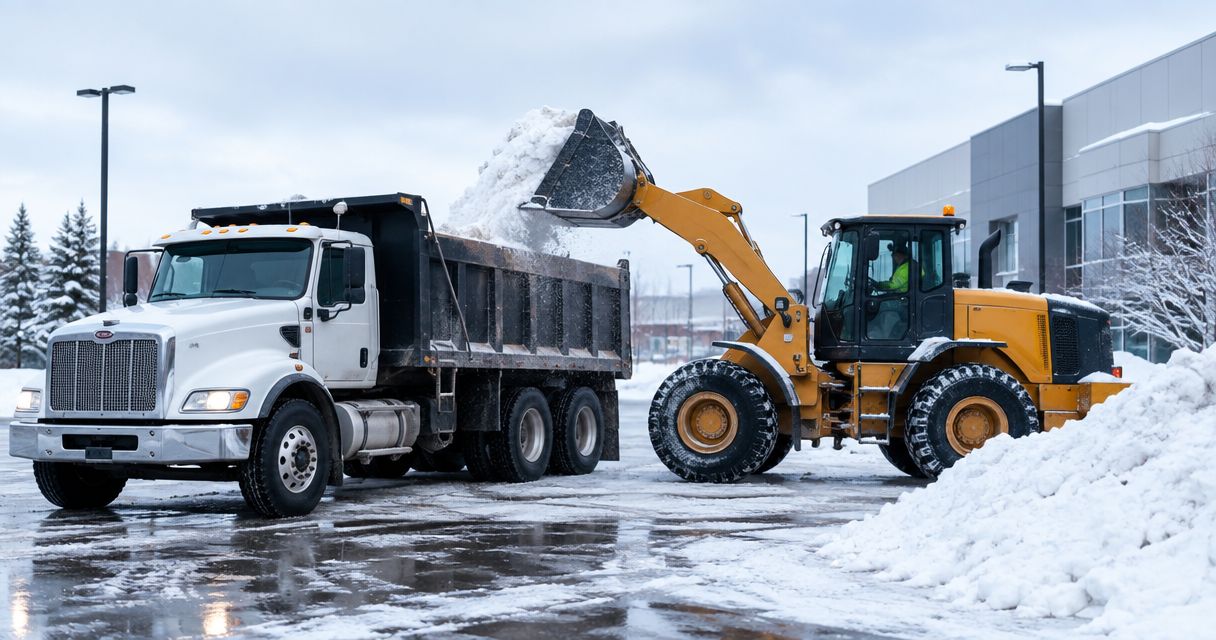 How much does snow hauling cost for a commercial lot in 2026?