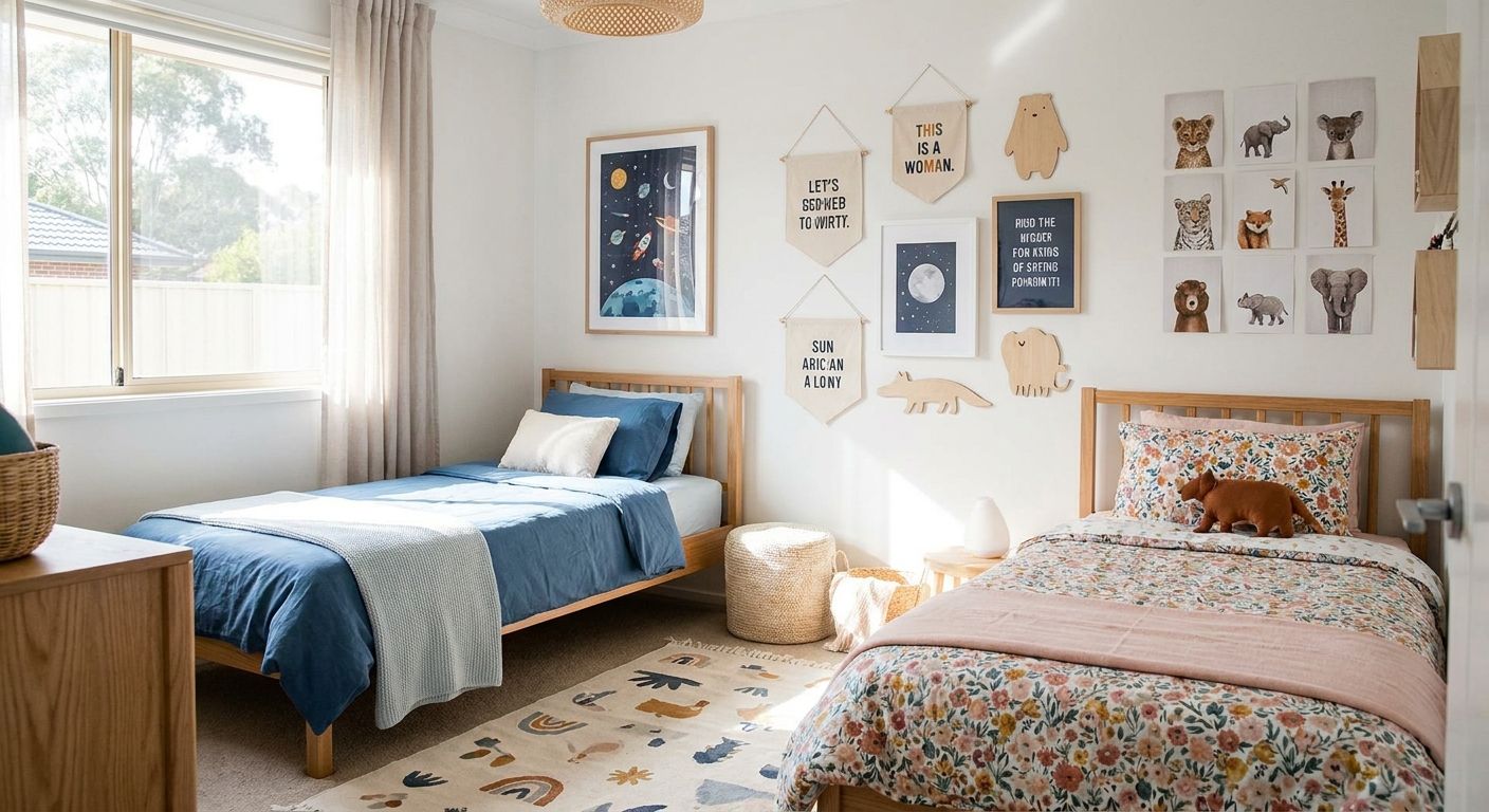 How to choose wall art for a shared kids' bedroom