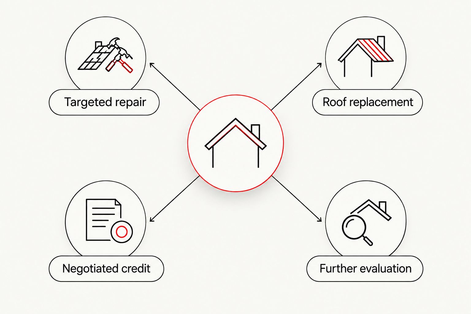 Four paths for addressing a roof concern during a property transaction