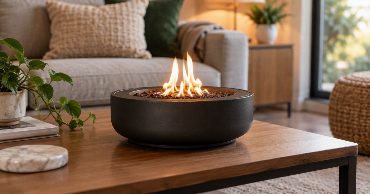 Can a table top fire pit be used indoors?