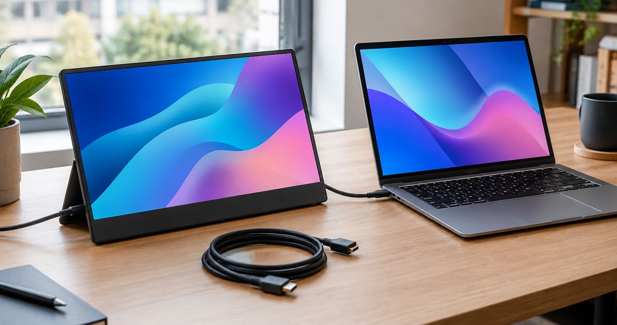 Does a portable monitor need a separate HDMI cable?