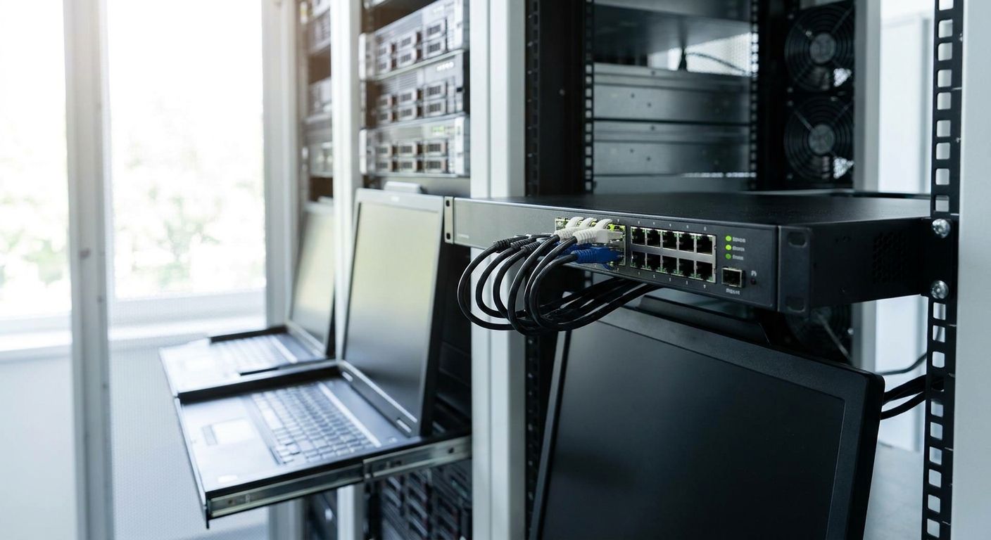 KVM switches for managing multiple server consoles