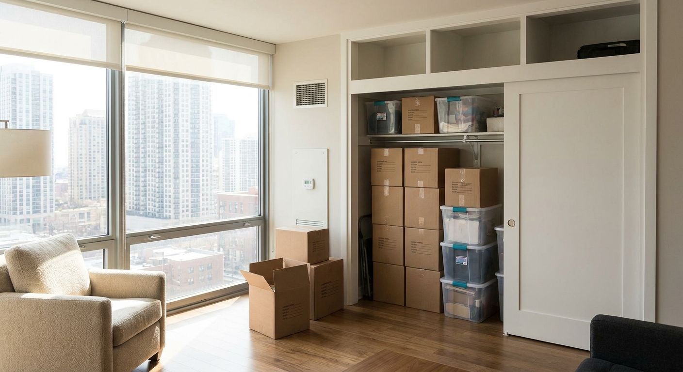 Apartments with private storage units for renters downsizing in Chicago
