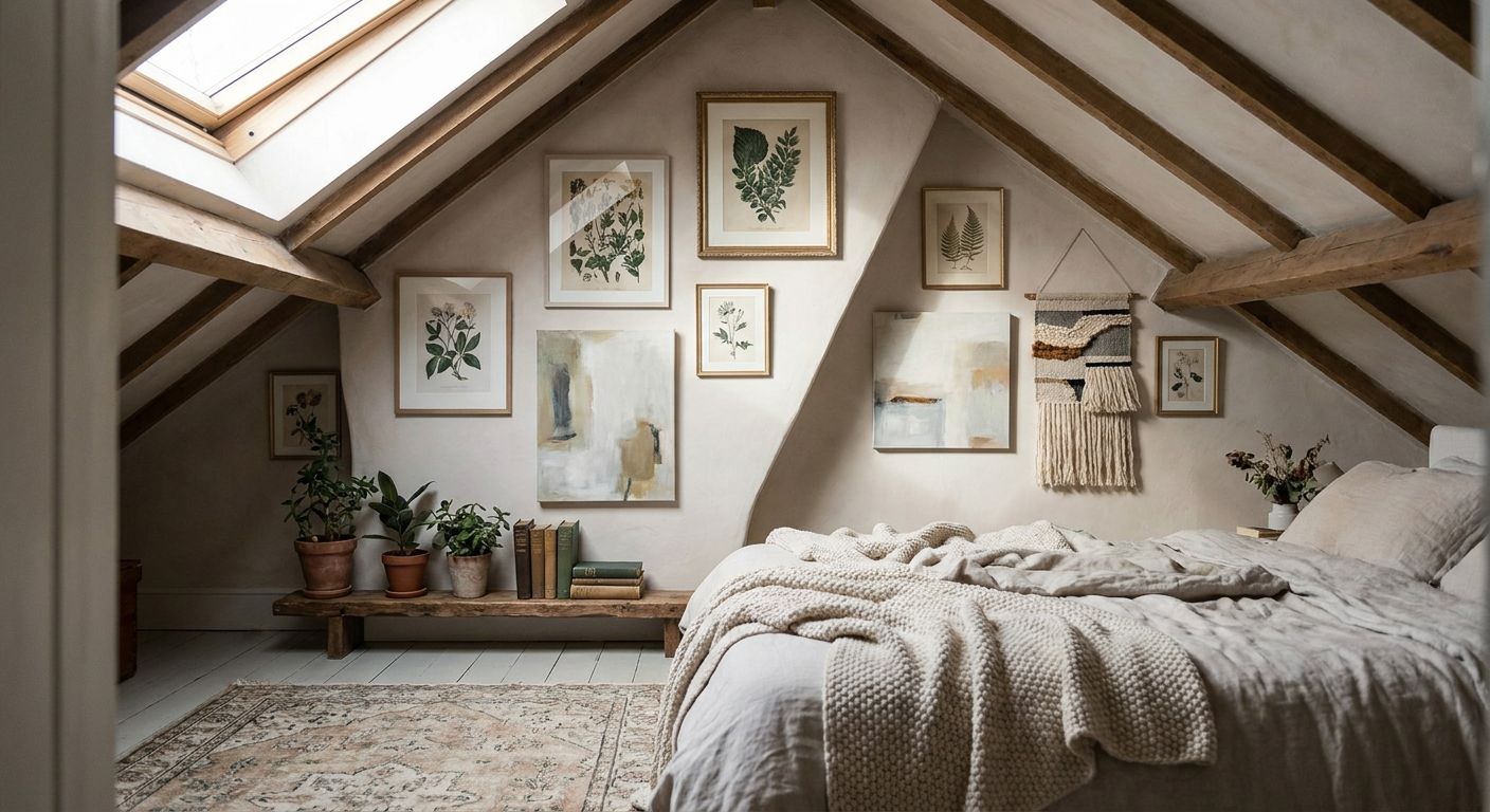 Wall art for attic and loft bedrooms