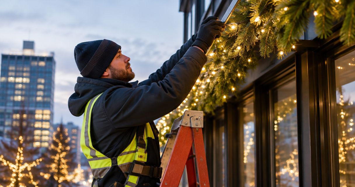 Can commercial properties get same-day Christmas light repairs?