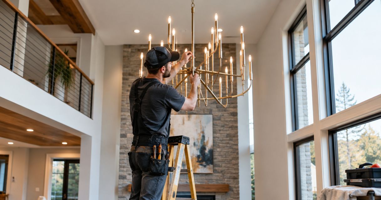 Chandelier installation for home builders: complete 2026 guide
