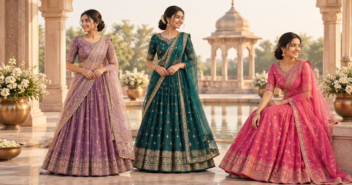 Best half sarees for Singapore teens and young brides
