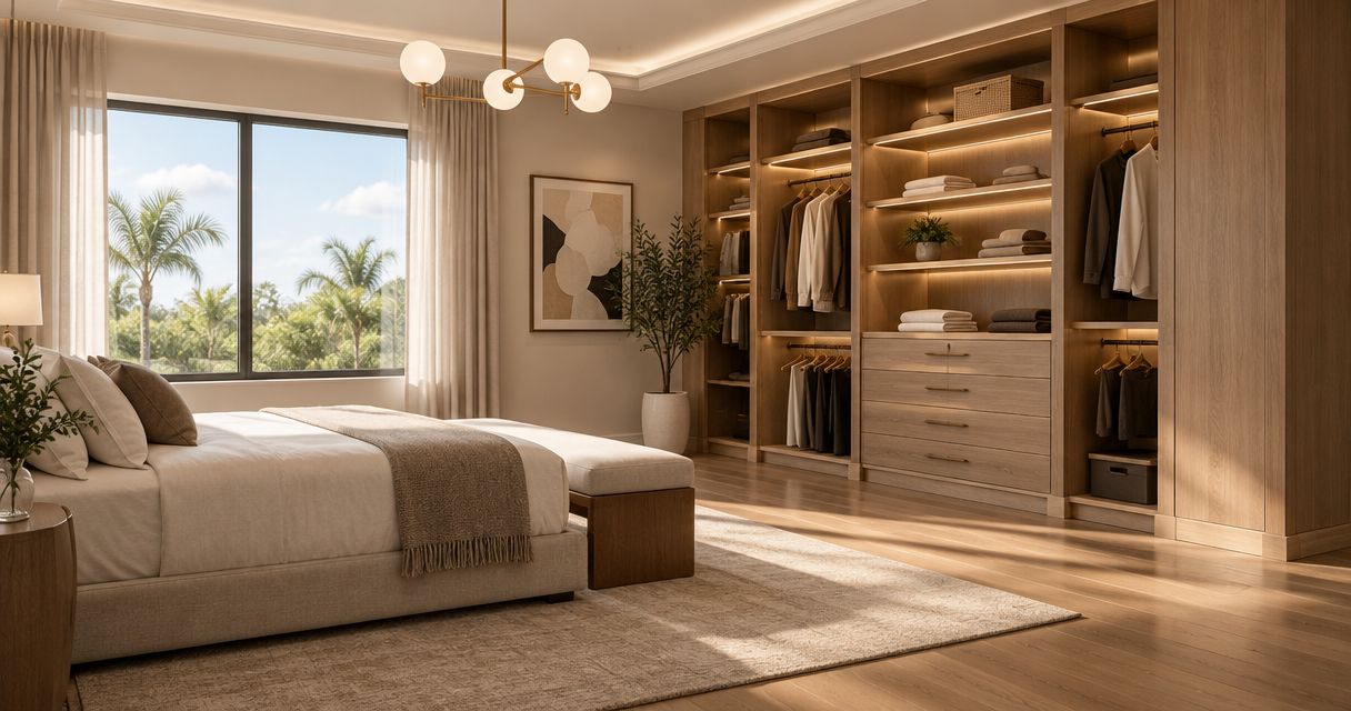 How do you plan custom closet carpentry in an Orlando bedroom?