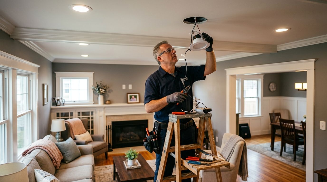 Recessed lighting installation for Roselle NJ homeowners