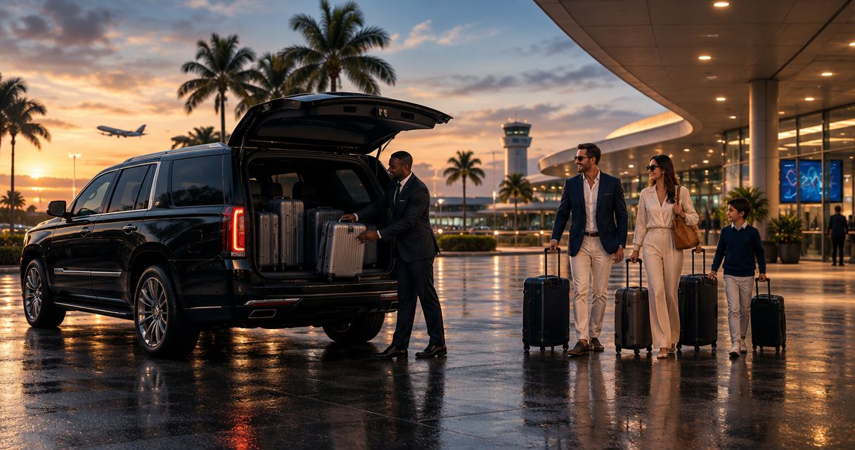 Palm Beach airport car service for travelers with extra luggage