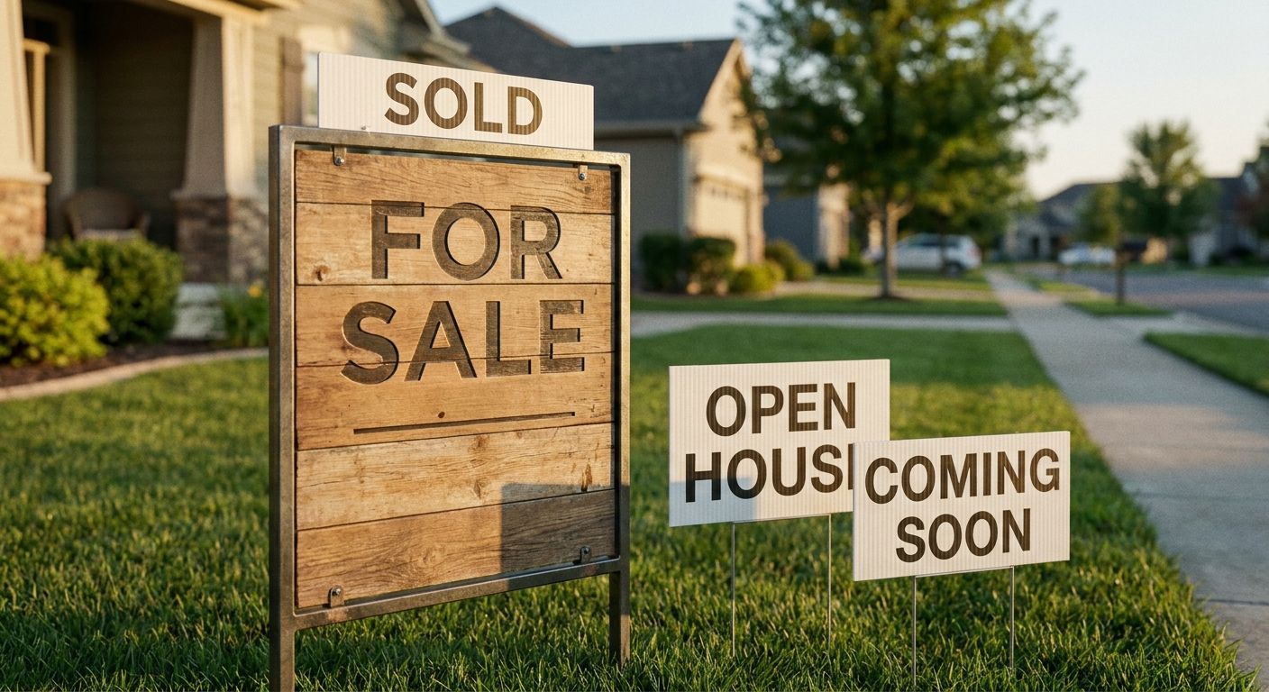 Lawn signs for real estate agents: sizes, materials and turnaround