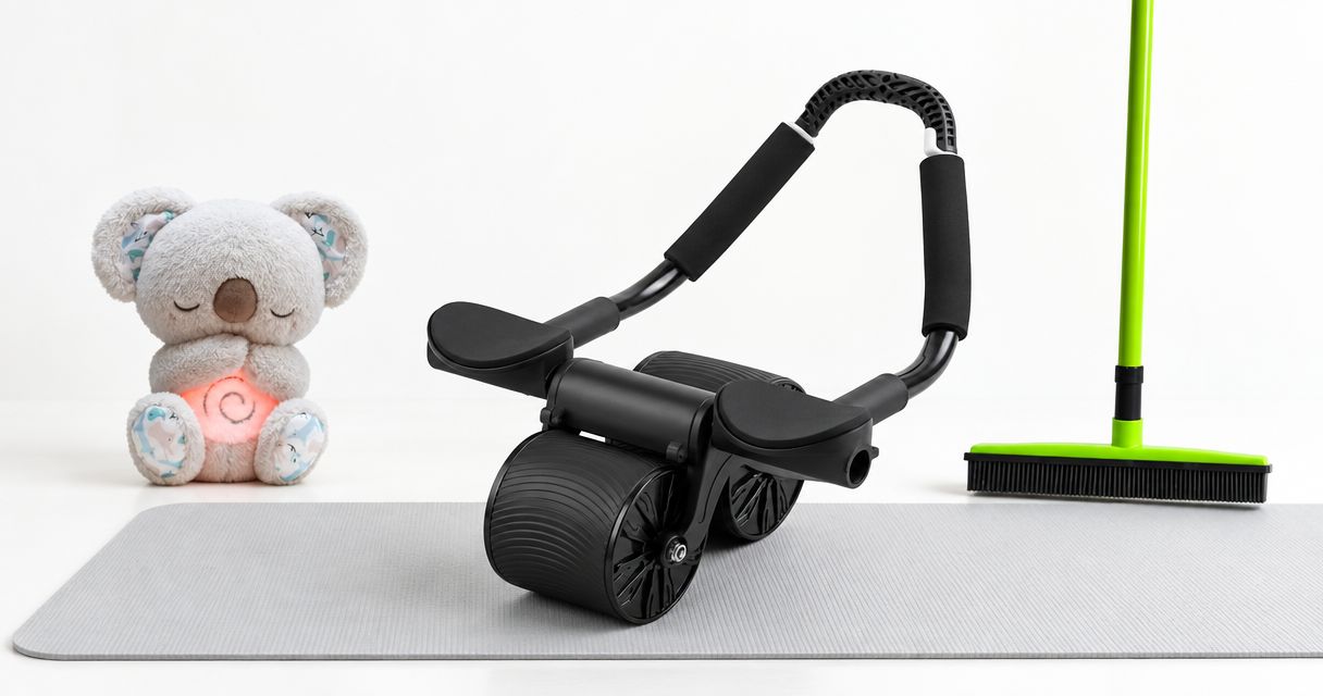 How much space does an ab roller with elbow support need?