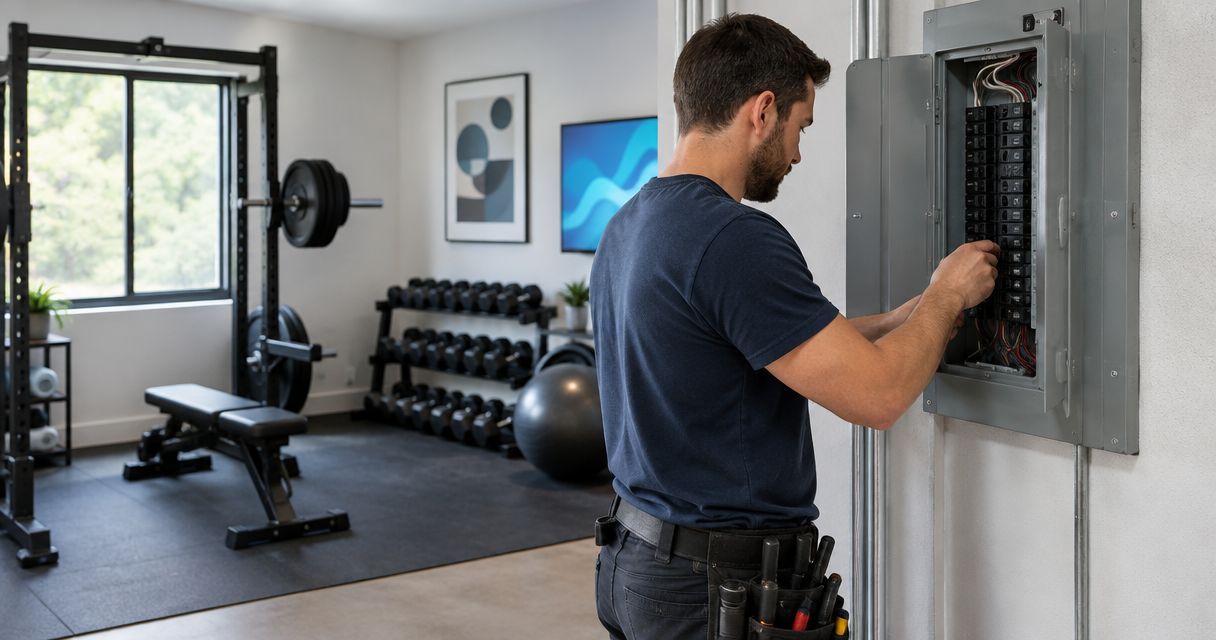 Electrical panel upgrade for home gyms and fitness rooms
