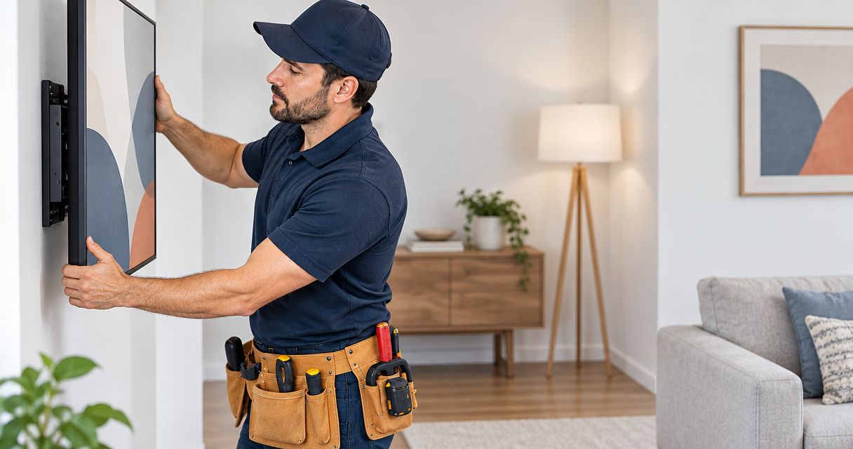 Can a handyman mount a TV on any wall?