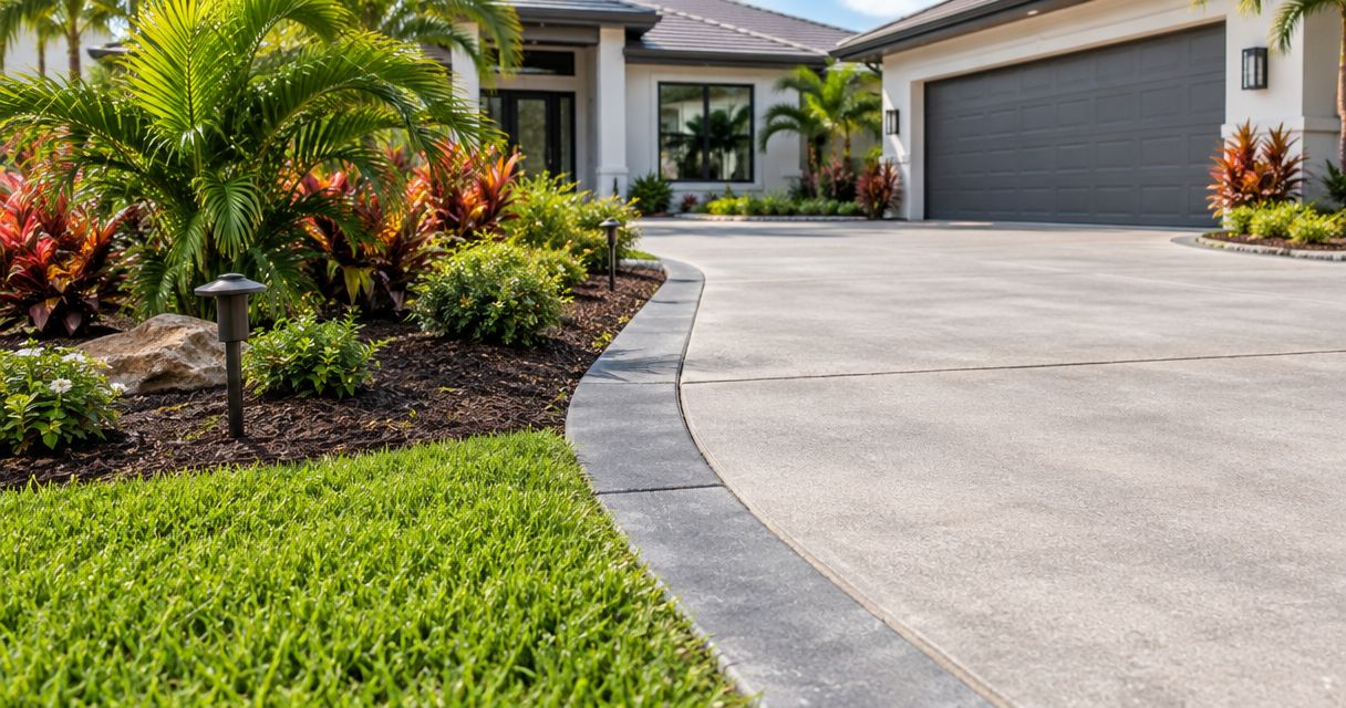 Best concrete driveway edging options for Florida homes 2026
